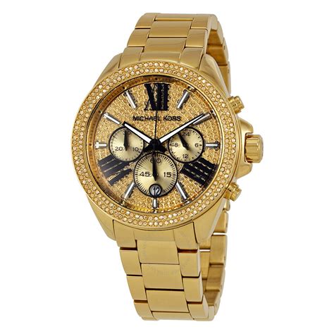 michael kors chronograph crystal pave dial ladies watch|Michael Kors Parker Women's Watch, Stainless Steel and Pavé .